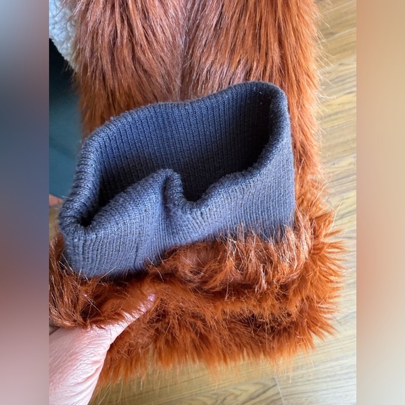 SEA made in New York Colorblock Faux Fur Track Jacket brown/green/cream Sz L - Picture 8 of 10